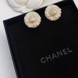 CHANEL rhinestone earrings